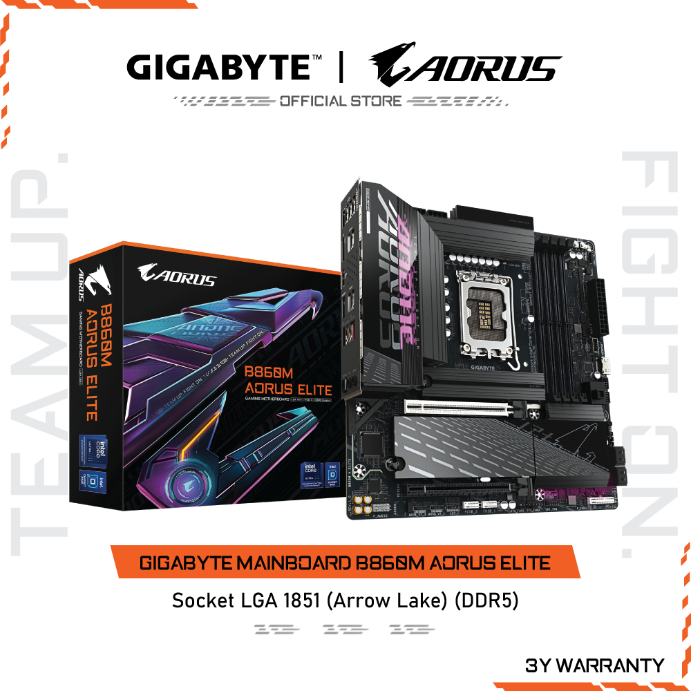 GIGABYTE MAINBOARD B860M AORUS ELITE เมนบอร์ด B860M AORUS ELITE-REV1.0