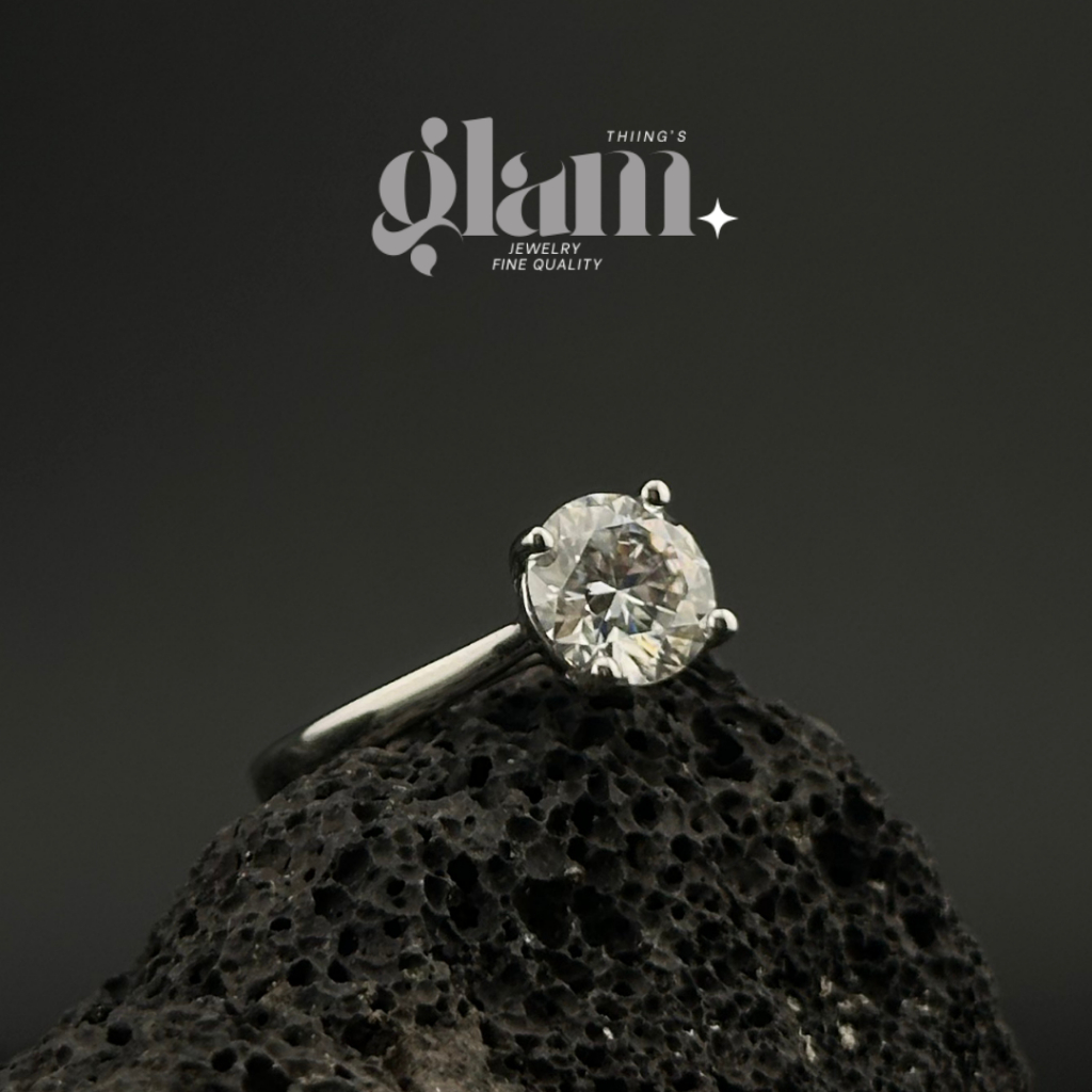 S4-5 *ส่งจากไทยภายใน 3 วัน* แหวนเพชร 2.0 กะรัต ทรงก้านหนา 4 เตย