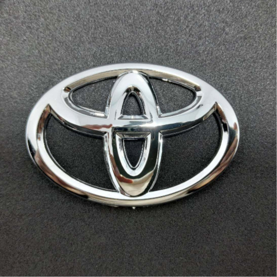 LOGO TOYOTA โลโก้ตราหน้ากระจัง TOYOTA yarisปี2005-2012 ตัวแรก commuterปี2005-2008 ตัวแรก ขนาด15x10CM. สินค้ามีรับระกัน