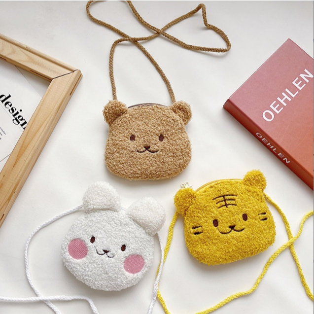 YIWUSHOP ปลีก/ส่ง กระเป๋าใส่เงิน ลายการ์ตูนน่ารัก มีเชือกสะพายไหล่
