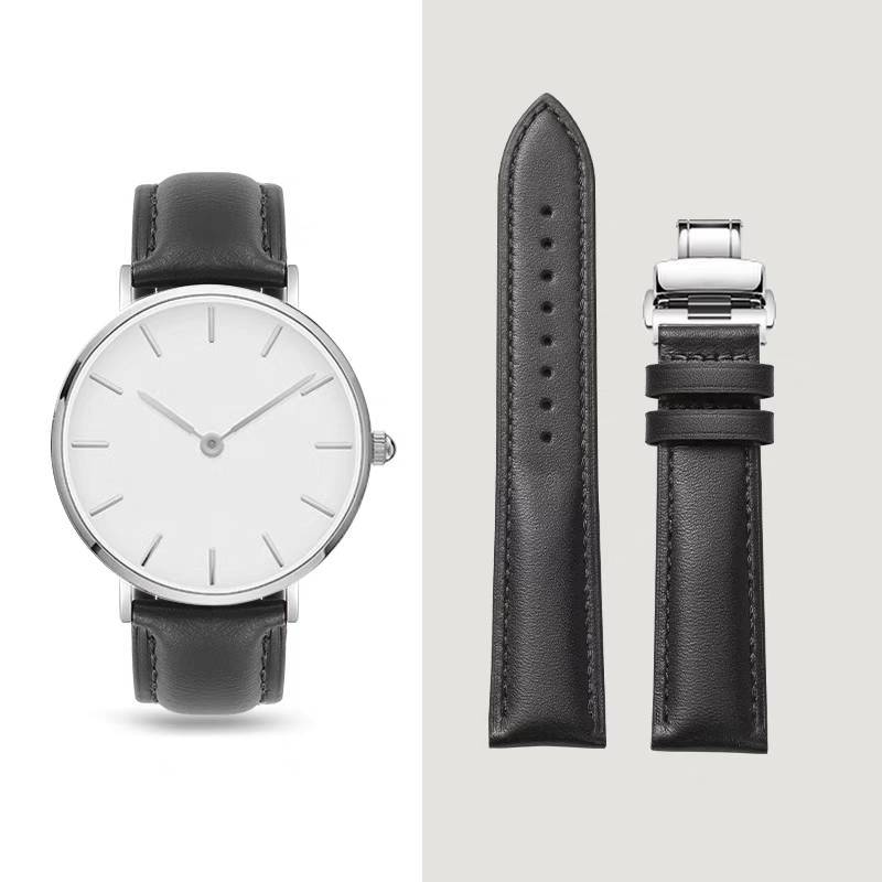 สายนาฬิกาหนัง สายหนังวัวแท้ หนังนุ่มใส่สบาย ขนาด 19mm