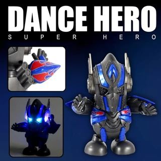 ตัวเต้นฮีโร่ มีเสียง มีไฟ Dance Hero ตุ๊กตาหุ่นยนต์เต้นได้ ใส่ถ่าน ฮีโร่เต้นได้ ของเล่นสำหรับเด็ก