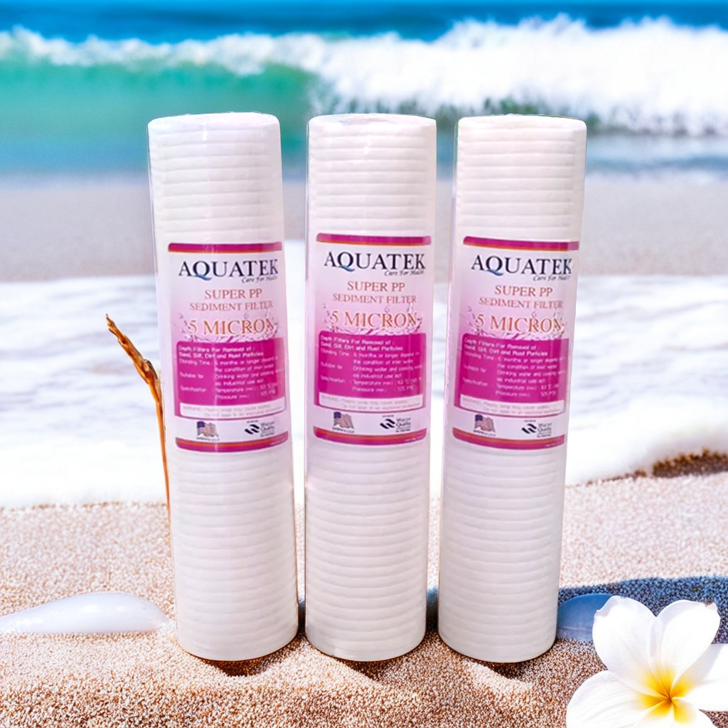 ไส้กรองน้ำ Super PP Sediment ขนาด 10 นิ้ว x 2.5 นิ้ว 5 Micron ยี่ห้อ AQUATEK เซ็ท 3 ไส้ เจ๊ตุ่ม - รูปที่ 5