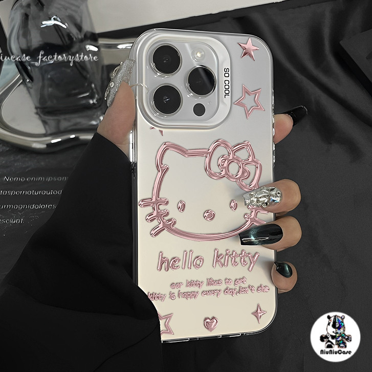 เคสคิตตี้ หมีน้อย ลูกบอลถ่านหิน เคสไอโฟนหรูหราไฮโซ For IPhone 11 13 12 14 15 16 Pro 8P 7 PLUS X XR XS Max SE เคสโทรศัพท์
