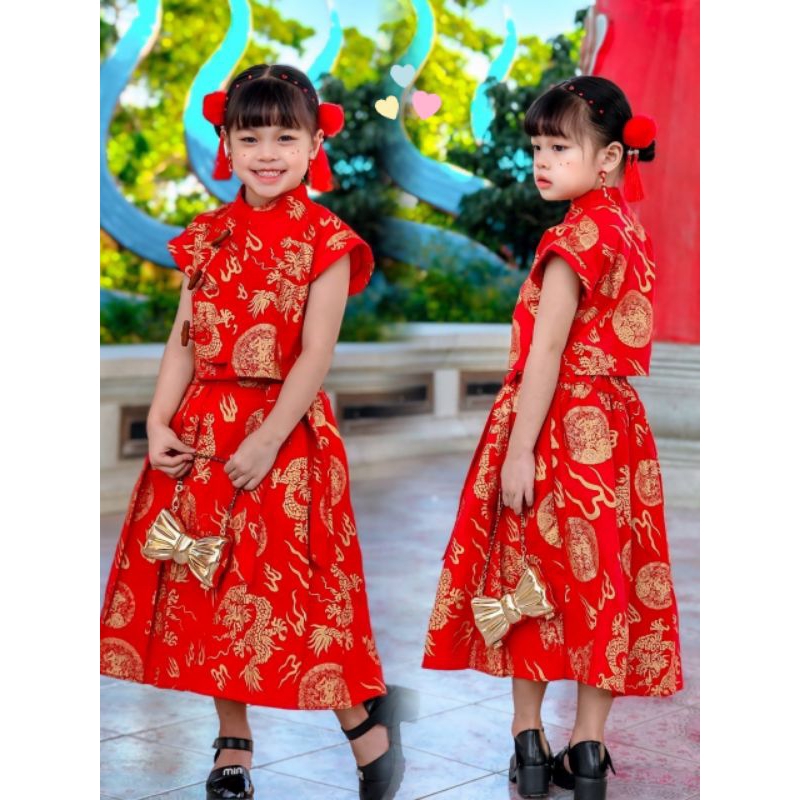 ชุดตรุษจีนเด็ก อาหมวยน้อย น่ารักพร้อมรับอั่งเปาคะ