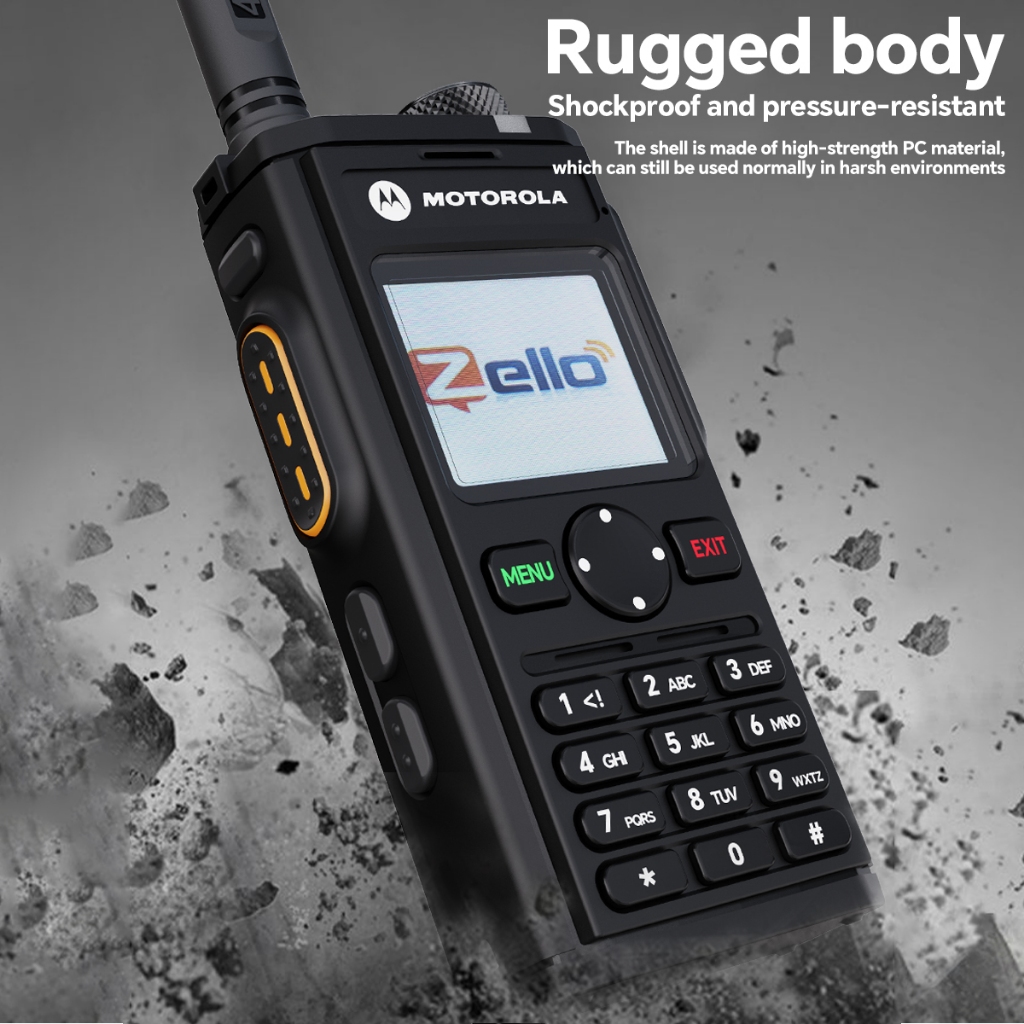 5000KM Motorola Zello T92 สามารถโทร เชื่อมต่อ WiFi และใส่ซิมการ์ด ตำแหน่ง GPS Bluetooth