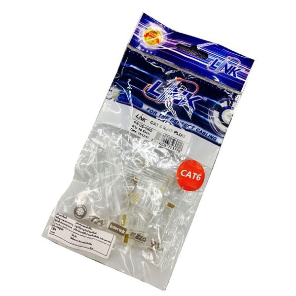 US-1002 LINK หัวแลน RJ45 CAT6 (10ตัวต่อแพ็ค)