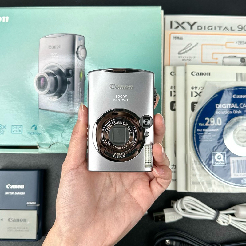 (พร้อมส่ง) Canon ixy900is สีเงิน / silver ครบกล่อง full box ทำงานเต็มระบบ