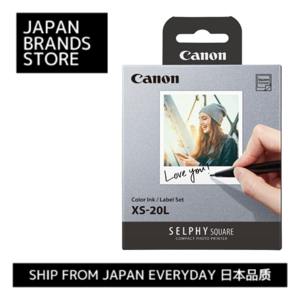 [Ship from Japan Direct] Canon SELPHY SQUARE QX10/QX20 Color Ink/Label Set XS-20L