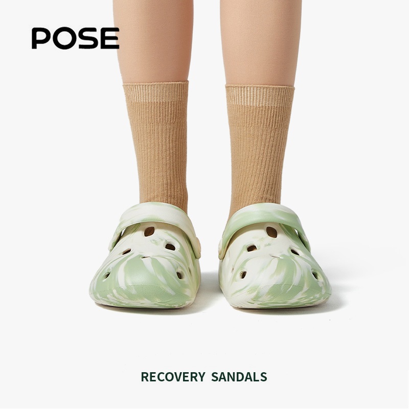 POSE little bean รองเท้าหัวโต สาวๆ เก๋ๆ ก็ใส่รองเท้าแตะได้ รองเท้าแฟชั่นสำหรับไปทะเลและฤดูร้อนP2247517