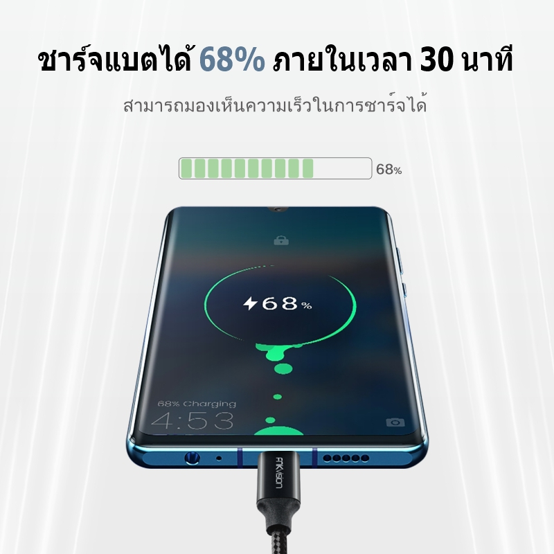 FNKvision ไมโคร USB เพื่อ USB 3.0 รุ่นรองรับสายชาร์จอย่างรวดเร็วสำหรับโทรศัพท์ Android / สาย QC3.0 รูปที่ 2