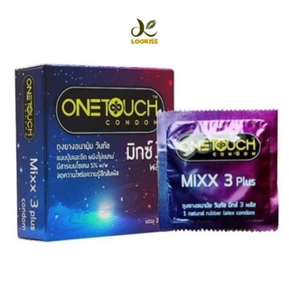 มีไลฟ์📢ถูก✅แท้!!!📌ส่งไว❣️Onetouchถุงยางอนามัย วันทัช รุ่นมิกซ์ 3 พลัส(ขนาด 52mm.)แบบปุ่มและขีดผนังไม่เรียบ