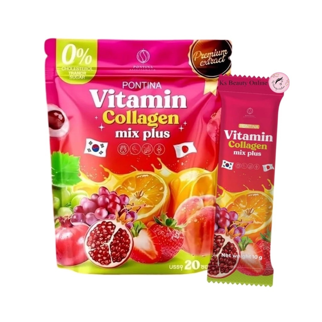 น้ำชงพรทิน่า คอลลาเจน Pontina Vitamin Collagen Mix Plus