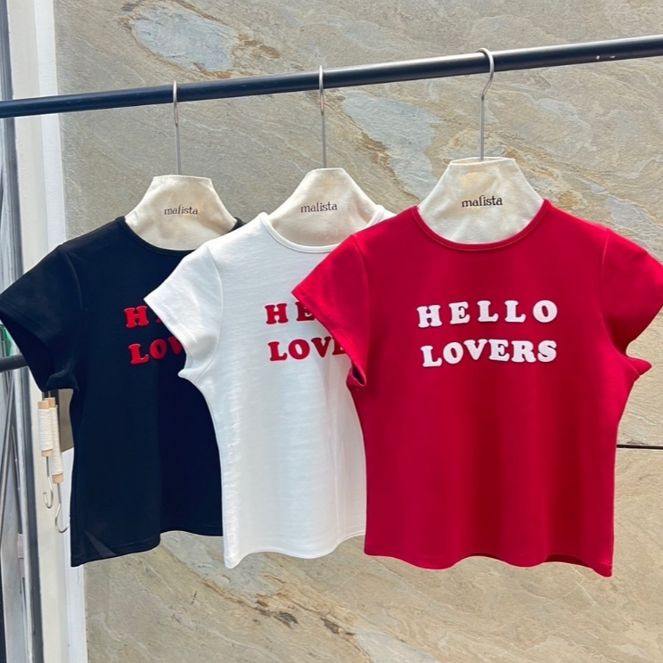 🇰🇷👚TAG WG.WE.เสื้อยืดHELLO LOVERS