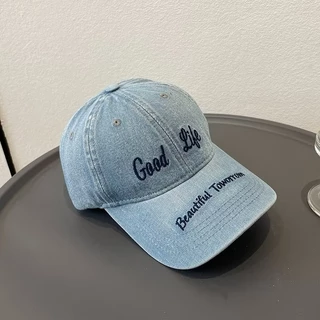 หมวกแก๊ปเบสบอลผ้ายีนส์ ปักGood Life มี 3 สี
