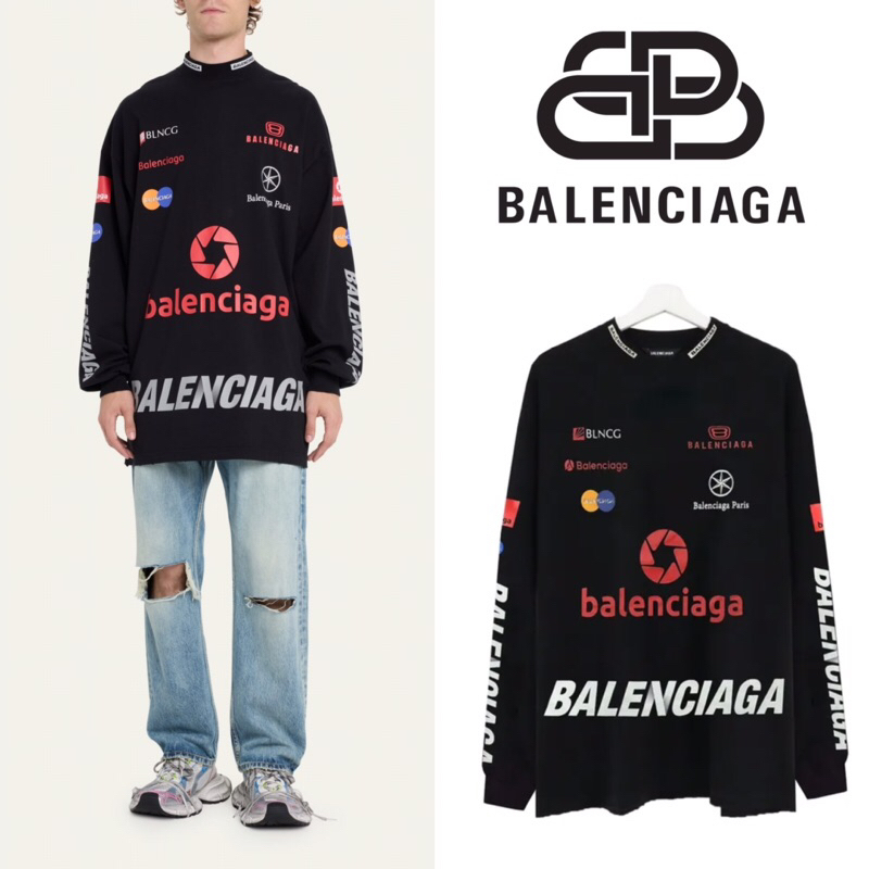 เสื้อแขนยาว Balenciaga Top League Long Sleeve T-Shirt