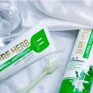 ยาสีฟันชัวร์เฮิร์บ Sure Herb Herbal Toothpaste (x10 หลอด)