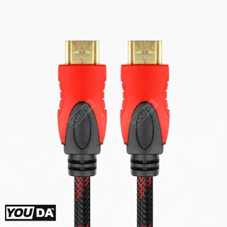 YOUDA สาย HDMI to HDMI รับประกัน 1ปี มีขนาด 1.5M/3M/5M/10M ให้เลือก สายถักอย่างดี YD-HDRB สายต่อจอ HDMI Support 1080P