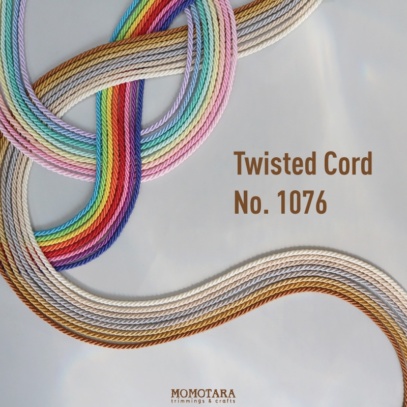 MOMOTARA No.1076 (ชุดที่ 2) เชือก Cord เชือกเกลียว Twisted Cord ขนาด 0.3 CM ยาว 36 หลา เทป diy วัสดุตกแต่ง rope