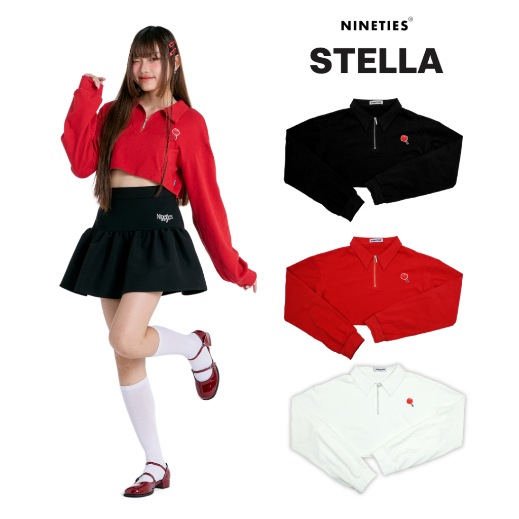 Nineties Live as the Youths เสื้อ Polo ทรงครอป รุ่น Stella
