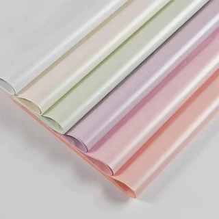 กระดาษห่อช่อดอกไม้ สีไข่มุก ขนาด 50*70cm 20 แผ่น/แพ็ค กันน้ำ กระดาษห่อช่อดอกไม้ห่อของขวัญ กระดาษห่อของขวัญ