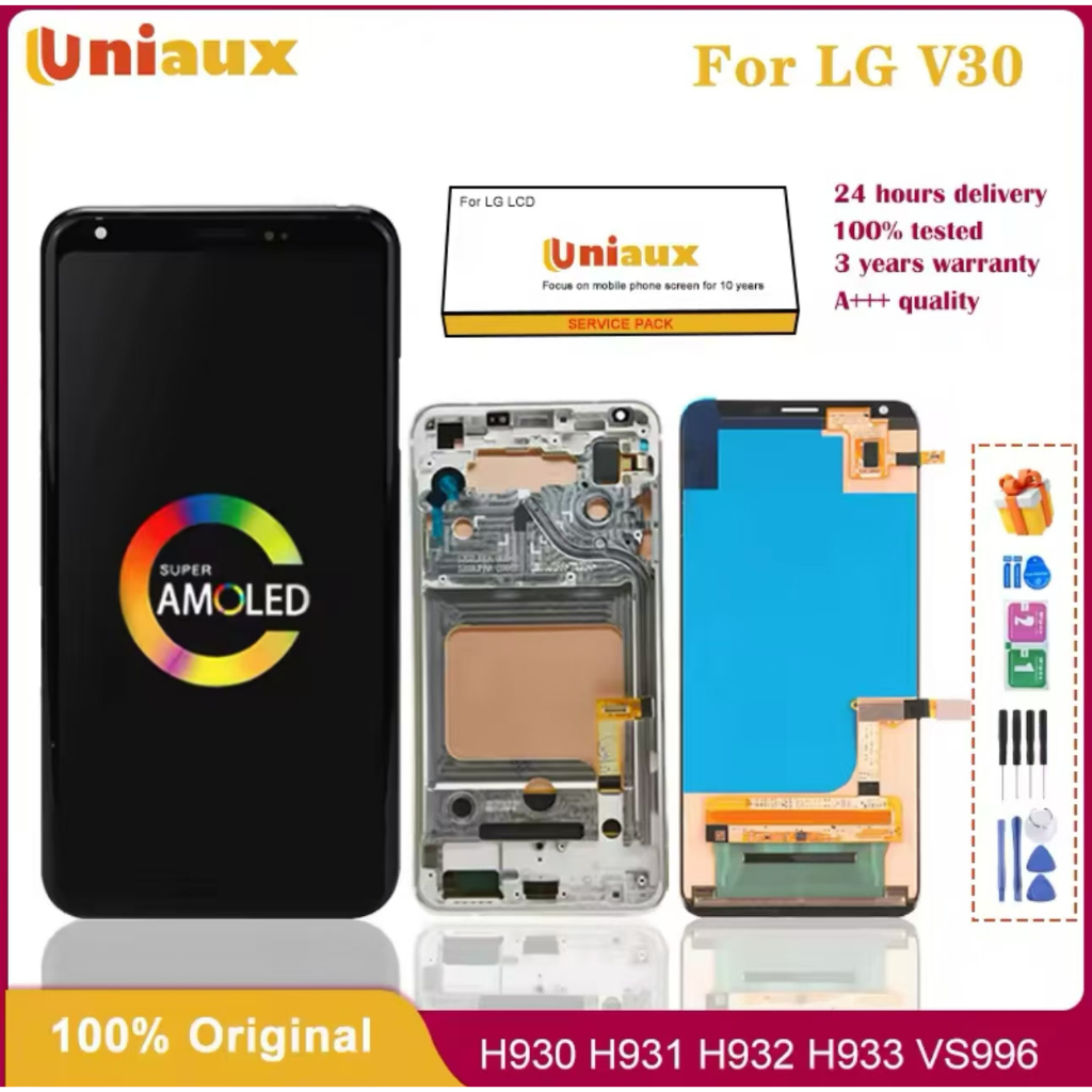 จอแสดงผล LCD แบบสัมผัสสำหรับ LG V30 ThinQ V30 Plus V30 + H930 H930DS H931 H932 H933 VS996 US998 LS99