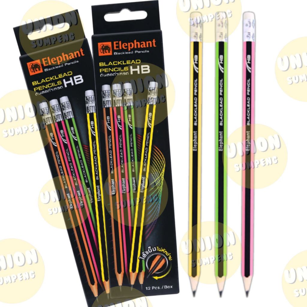 (USP)💢ขายส่ง💢 (แพ็ค144แท่ง) Elephant ดินสอไม้ HB ตราช้าง ดินสอ ดินสอตราช้าง - รูปที่ 2