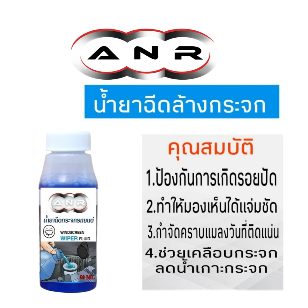 2518 น้ำยาล้างกระจกรถชนิดเติม ใส่ในหม้อน้ำฉีดล้างกระจกรถ น้ำยาใส่หม้อฉีดปัดน้ำฝนกระจก 50 ml.