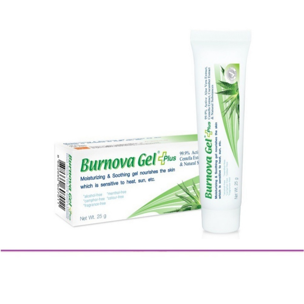 (แท้) Burnova Gel Plus เบอร์นโนว่า เจล พลัส เจลว่านหางจระเข้ บำรุงผิวหน้า ที่อ่อนแอ