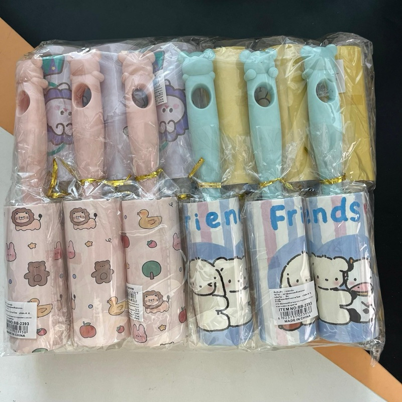 (12 ชิ้น) No.183  ลูกกลิ้งทำความสะอาด ลูกกลิ้งเก็บขน ม้วนกาว ขจัดขนเหนียวและฝุ่นออกจากเสื้อผ้า สุ