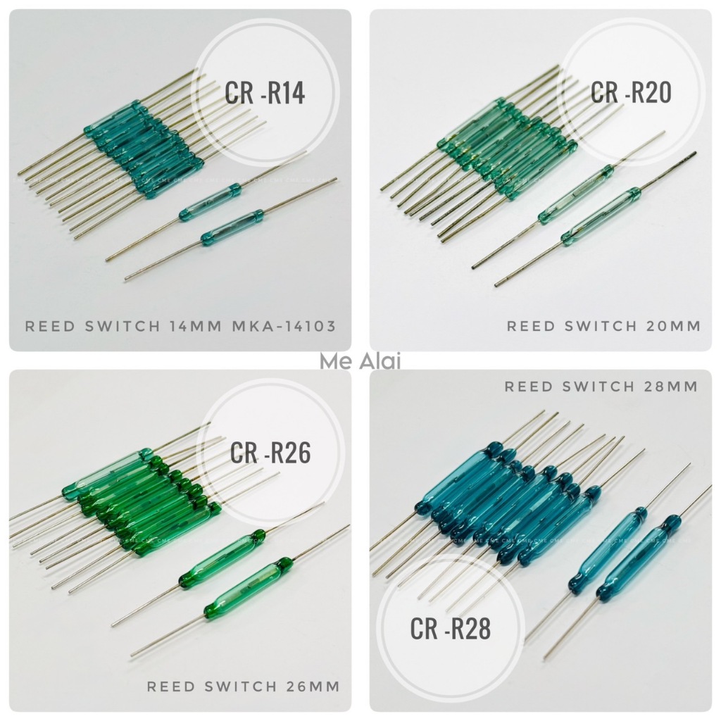 หรีดสวิตช์ แบบแก้ว 2 ขา Reed Switch MKA-14103 14mm. / 20mm. / 26mm. / 28mm. อะไหล่คุณภาพ