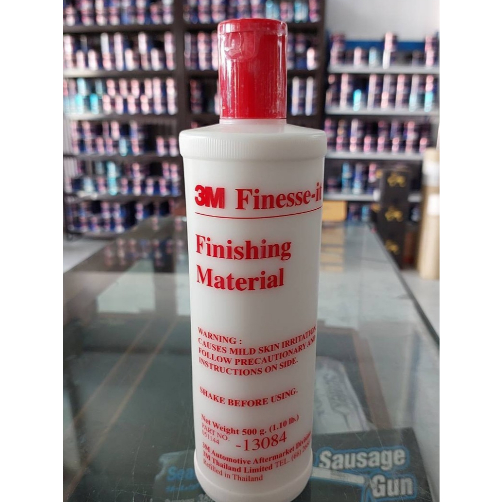 น้ำยาขัดเงาสีรถ(ด้วยเครื่อง) 3M ฝาแดง Finesse Material PN13084 ขนาด500ml