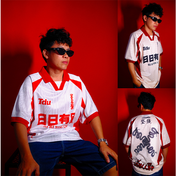 เสื้อ Tdoubleu x เข้มแข็ง ตรุษจีน CNY 2025 คอปก เรโทร โอเวอร์ไซส์