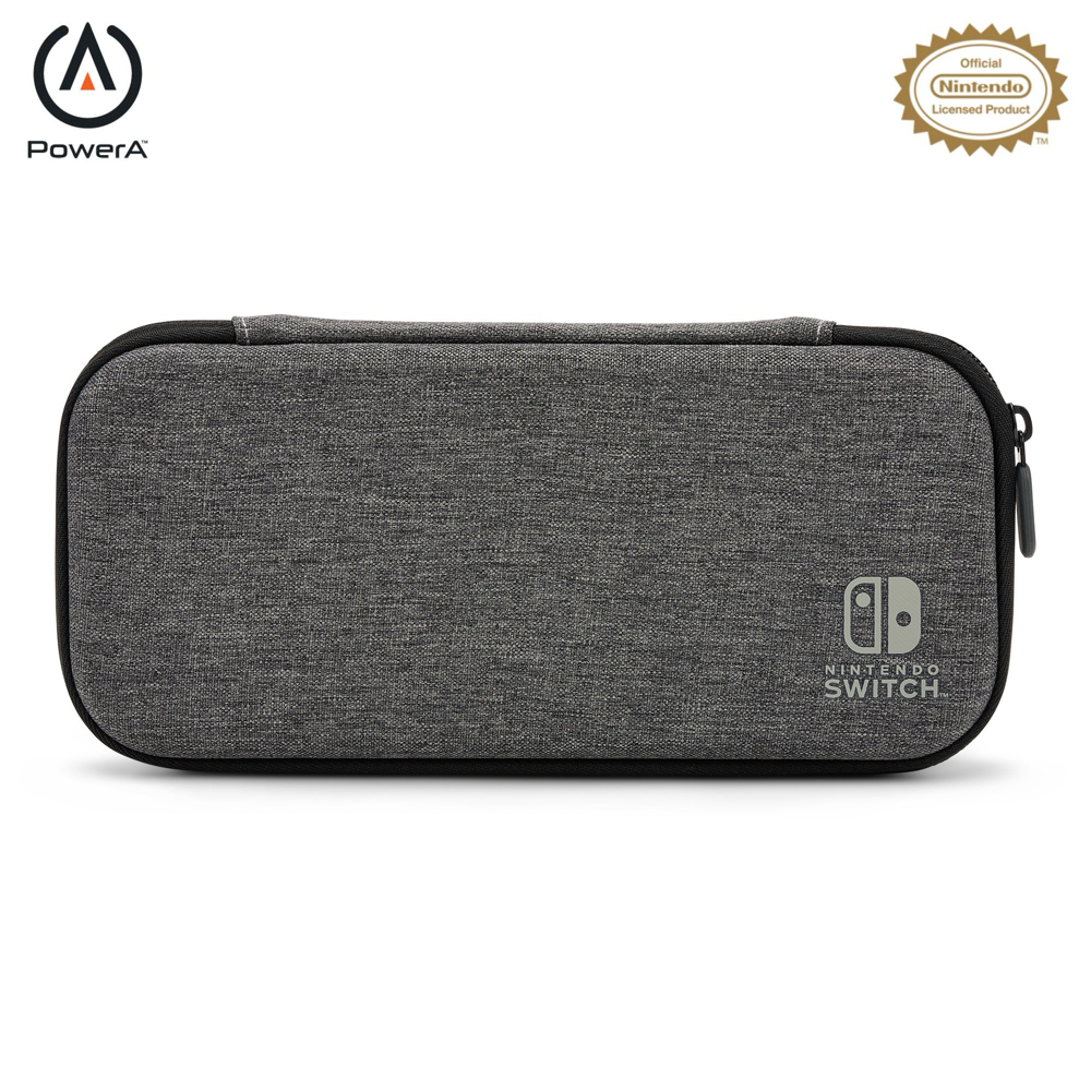 PowerA Slim Case for Nintendo Switch - OLED Model, Nintendo Switch or Nintendo Switch Lite – Charcoal