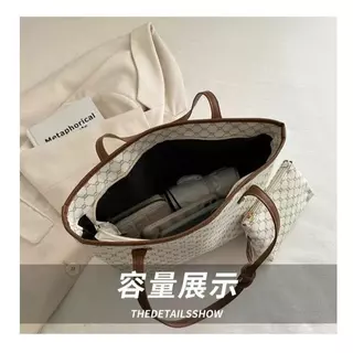 【พร้อมส่ง-ราคาดี】-กระเป๋าสะพายข้าง ขนาดใหญ่ จุของได้ เยอะ หนัง PU กระเป๋าสะพายไหล่ สไตล์เกาหลี