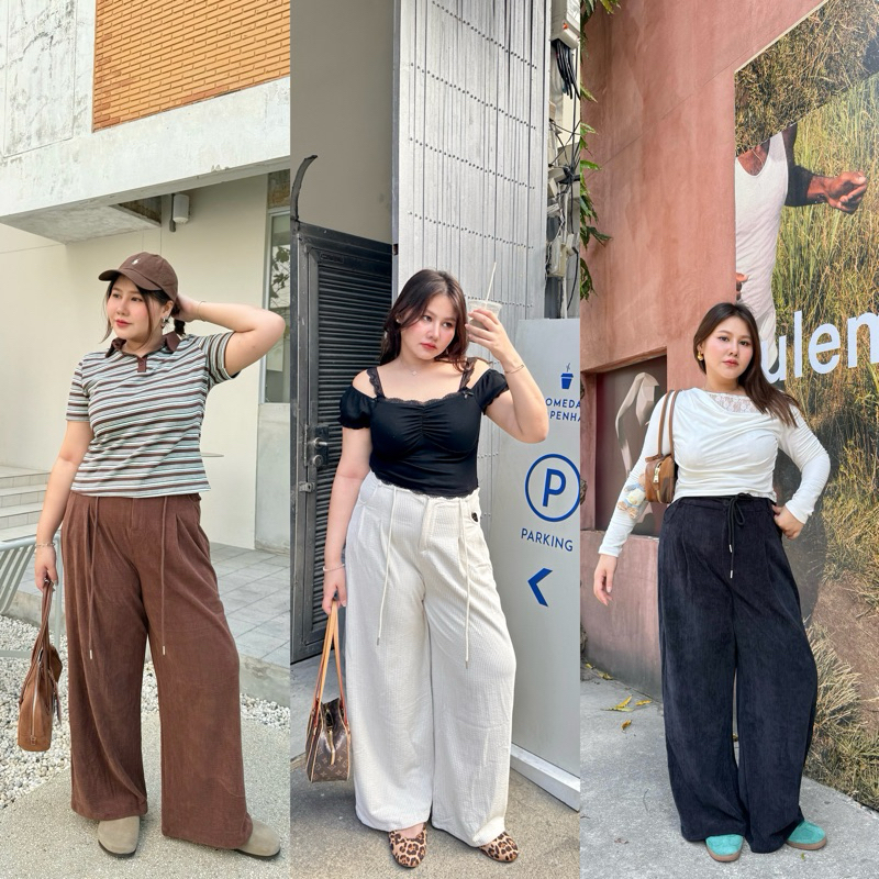 Velvet pouch panta 🧸🤍 กางเกงผ้าฟูกเนื้อนุ่ม น้ำหนักเบา เอวซิป (B0036) - Merrychubbyhouse