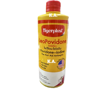 Tigerplast LeoPovidone Povidone ไทเกอร์พล๊าส โพวิโดน-ไอโอดีน ขนาด 450 ml.(8360)