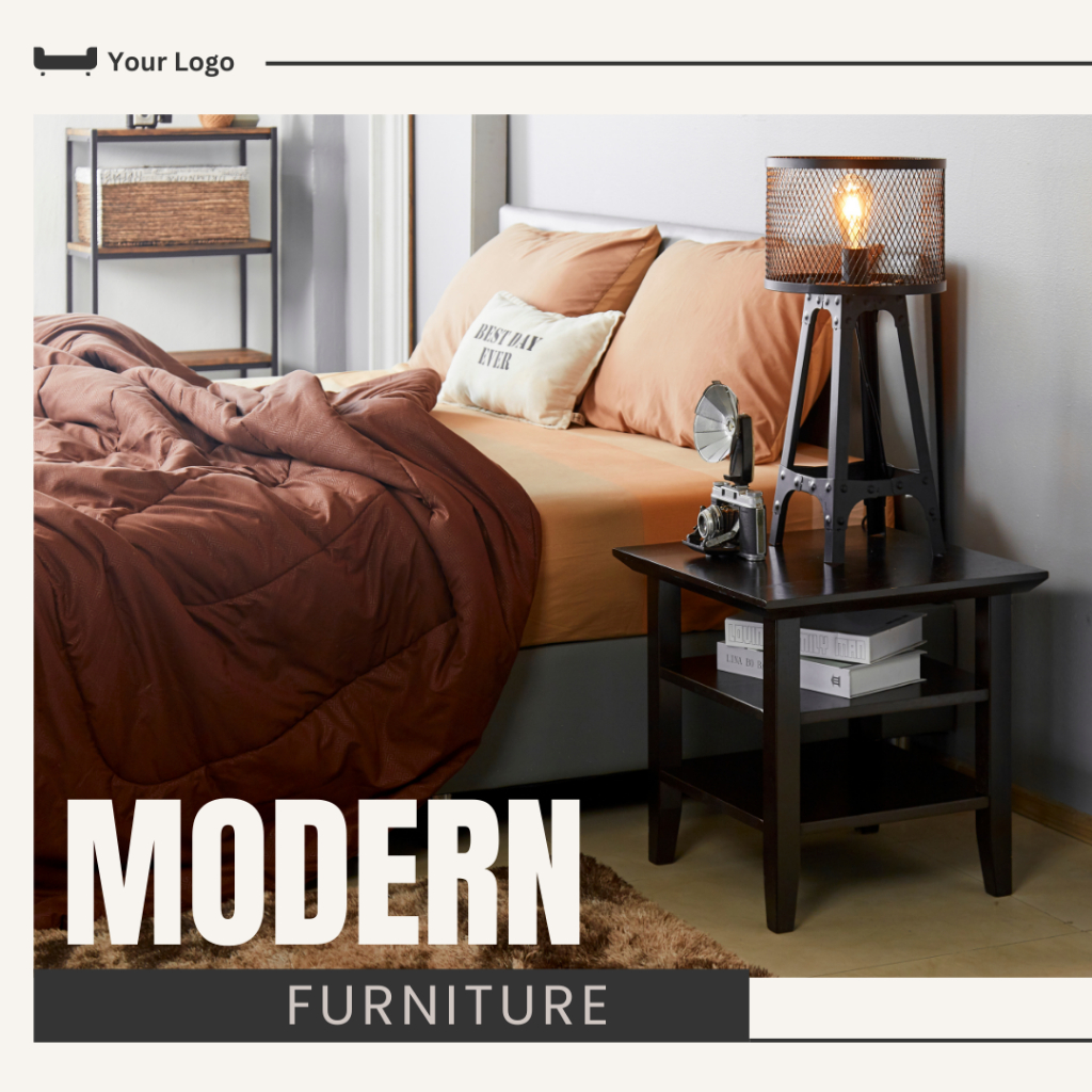 PJ Wood โต๊ะวางข้าง แบบเหลี่ยม 3 ชั้น