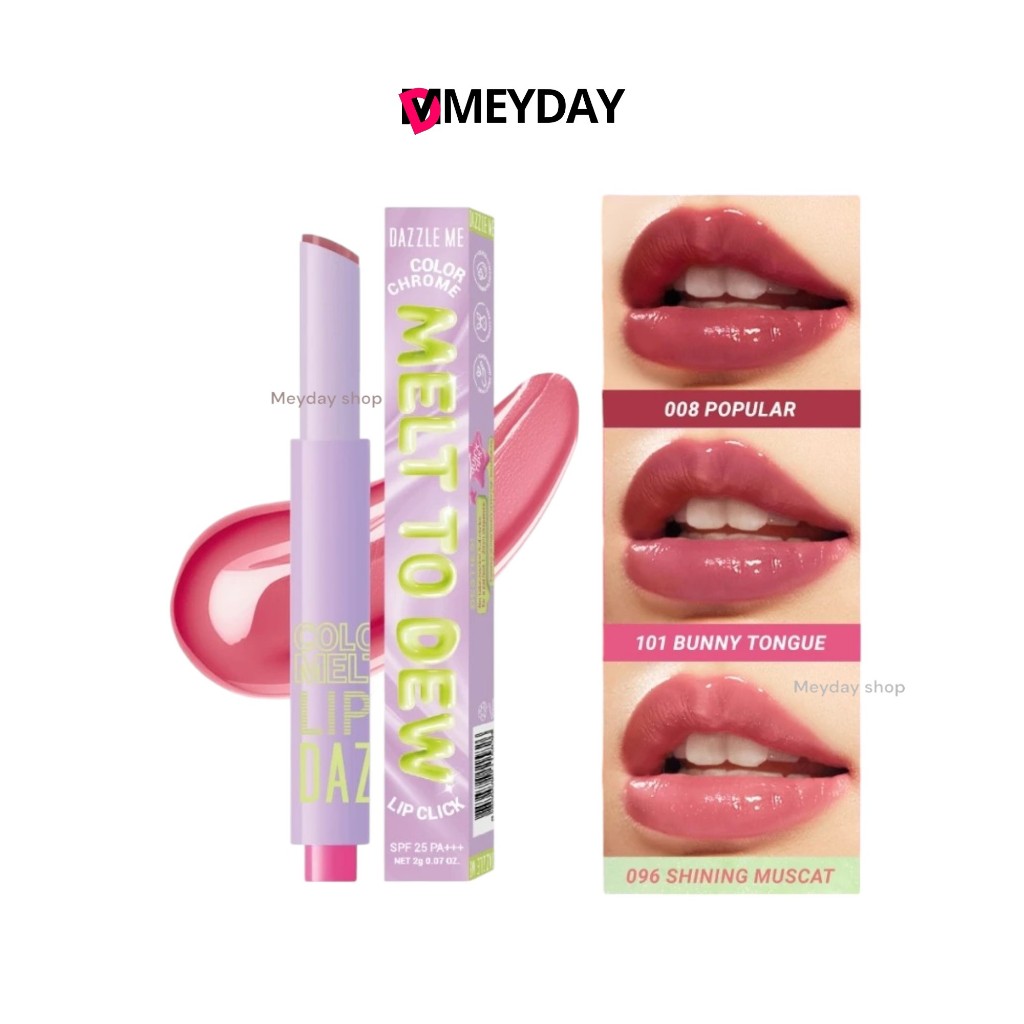 Dazzle Me Color Chrome Melt To Dew Lip Click แดซเซิล มี คัลเลอร์ โครม เมลท์ ทู ดิว ลิป คลิก 2g