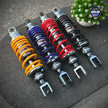 โช๊คหลัง GAZI งานเทียบ สปริงใหญ่แกนใหญ่ 280/300/310MM.ใส่ GIORNO/LEAD125/GRAND/MIO/FINO/Click ปรับสปิงได้ ระบบน้ำมัน