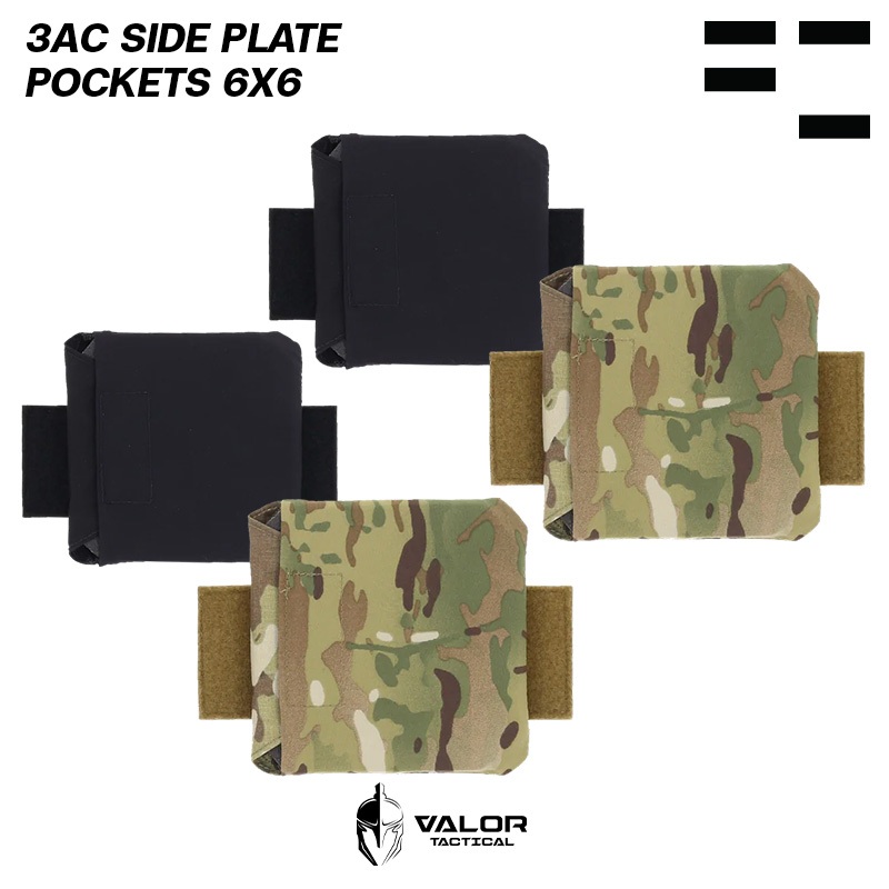 Ferro Concepts - 3AC Side Plate Pockets 6X6 ช่องใส่แผ่นด้านข้าง กระเป๋าสำหรับใส่แผ่นเกราะ สวมใส่ ถอดง่าย