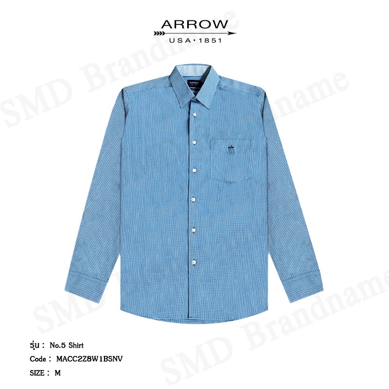 Arrow เสื้อเชิ้ตแขนยาว รุ่น No.5 Shirt Code: MACC2Z8W1BSNV