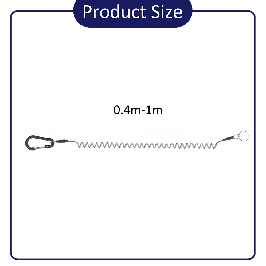 แพ็คละ 2 ชิ้น พวงกุญแจกันหาย เชือกเกลียว อเนกประสงค์ ป้องกันการสูญหาย เพื่อความปลอดภัย สําหรับตกปลา - รูปที่ 6