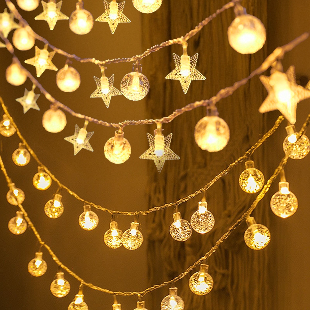 ไฟตกแต่ง ไฟแต่งสวน ไฟตกแต่ง คริสต์มาส LED 20/40/80ดวง ไฟหิมะ ไฟดาว ไฟตกแต่งกลางแจ้ง ไฟคริสต์มาส ไฟสว