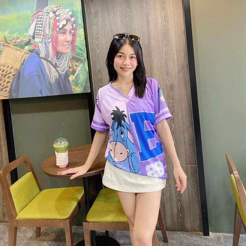( N53 ) เสื้อspor ลายการ์ตูน ทูโทน L-3xl ผ้าไมโคร ใส่ได้ทุกเพศ