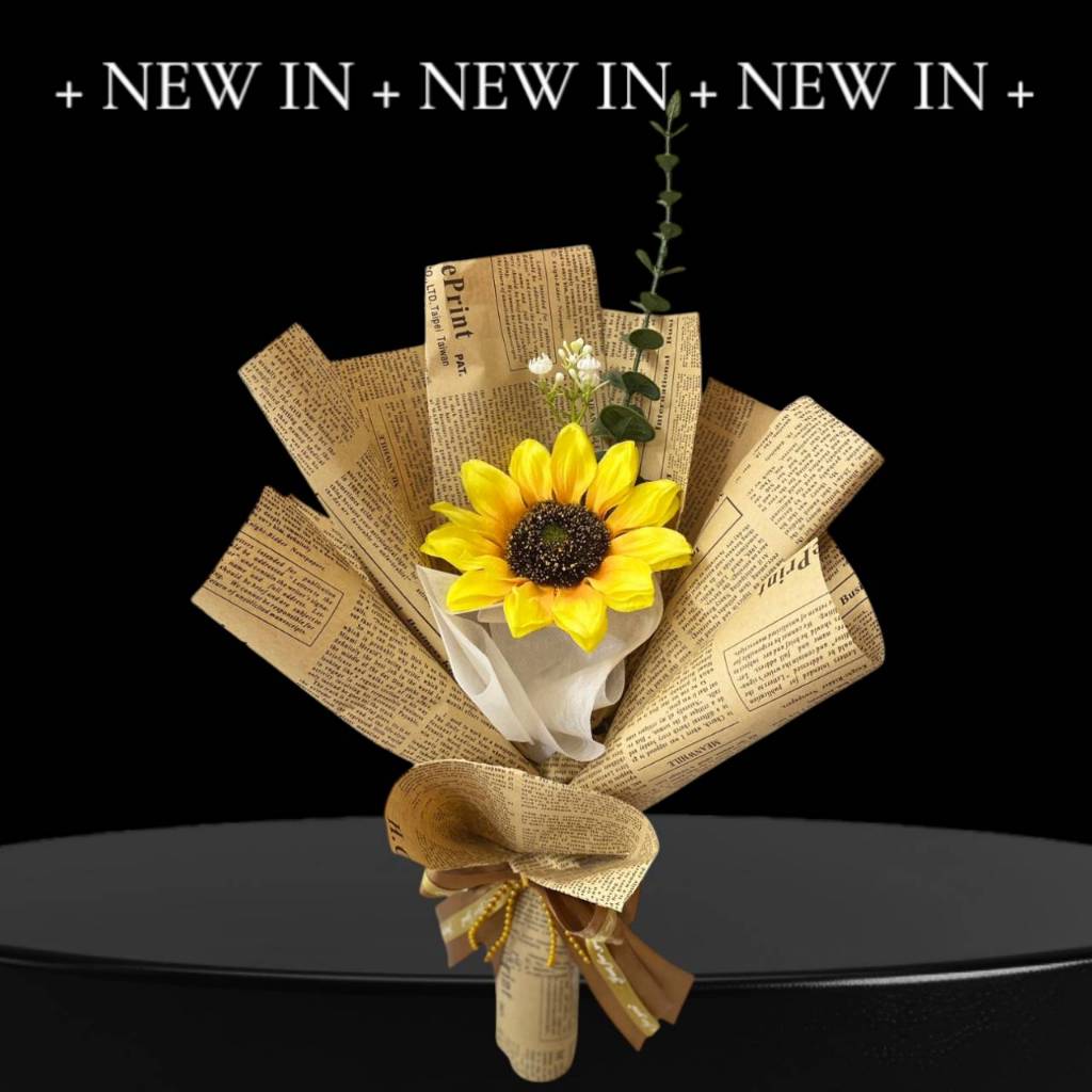 ทานตะวัน 1 ดอก ช่อดอกไม้ ช่อดอกไม้ดอกทานตะวัน ดอกไม้รับปริญญา ปัจฉิม ดอกไม้วันวาเลนไทน์ - รูปที่ 5