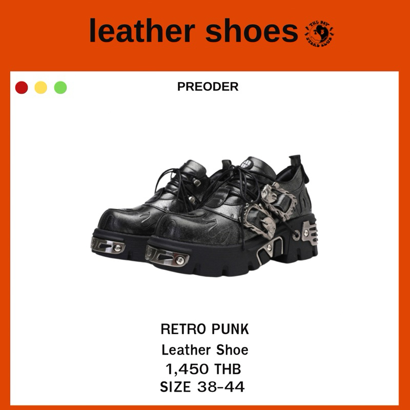 THEBOY-RETRO PUNK Shoe รองเท้าหนัง