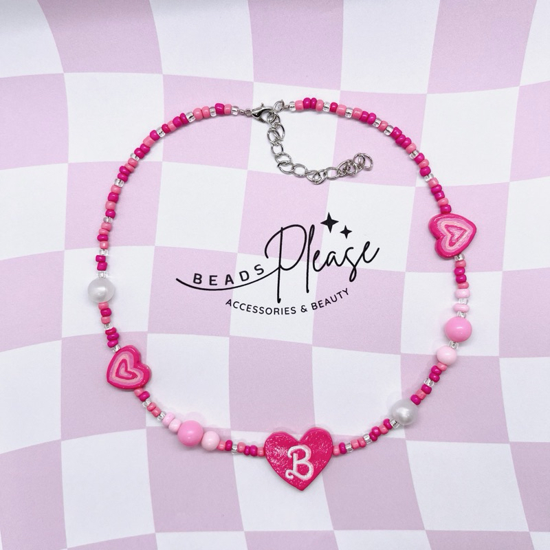 สร้อยคอหัวใจ 🩷| หัวใจ 💗| ลูกปัด | handmade | โชกเกอร์น่ารัก