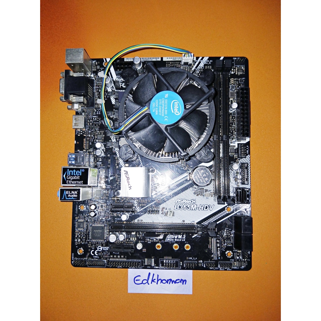 (ซีพียู+เมนบอร์ด มือสอง) INTEL CORE I3 9100F + ASROCK B365M-HDV M.2