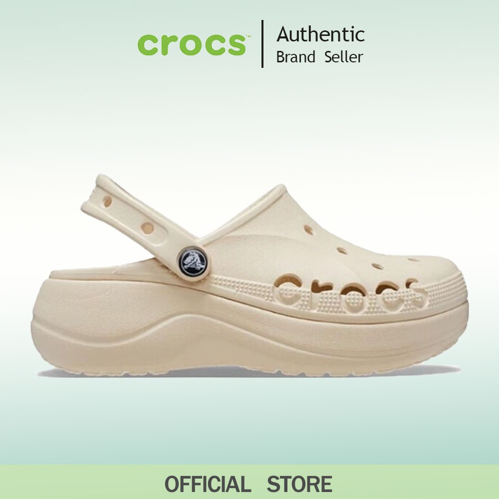 CROCS รองเท้าลำลองผู้หญิง BAYA PLATFORM CLOG รุ่น 20818611S - WINTER WHITE/BONE